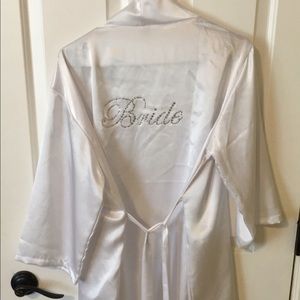 Bride silk robe